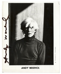 Andy Warhol Signed 8 x 10 Photo